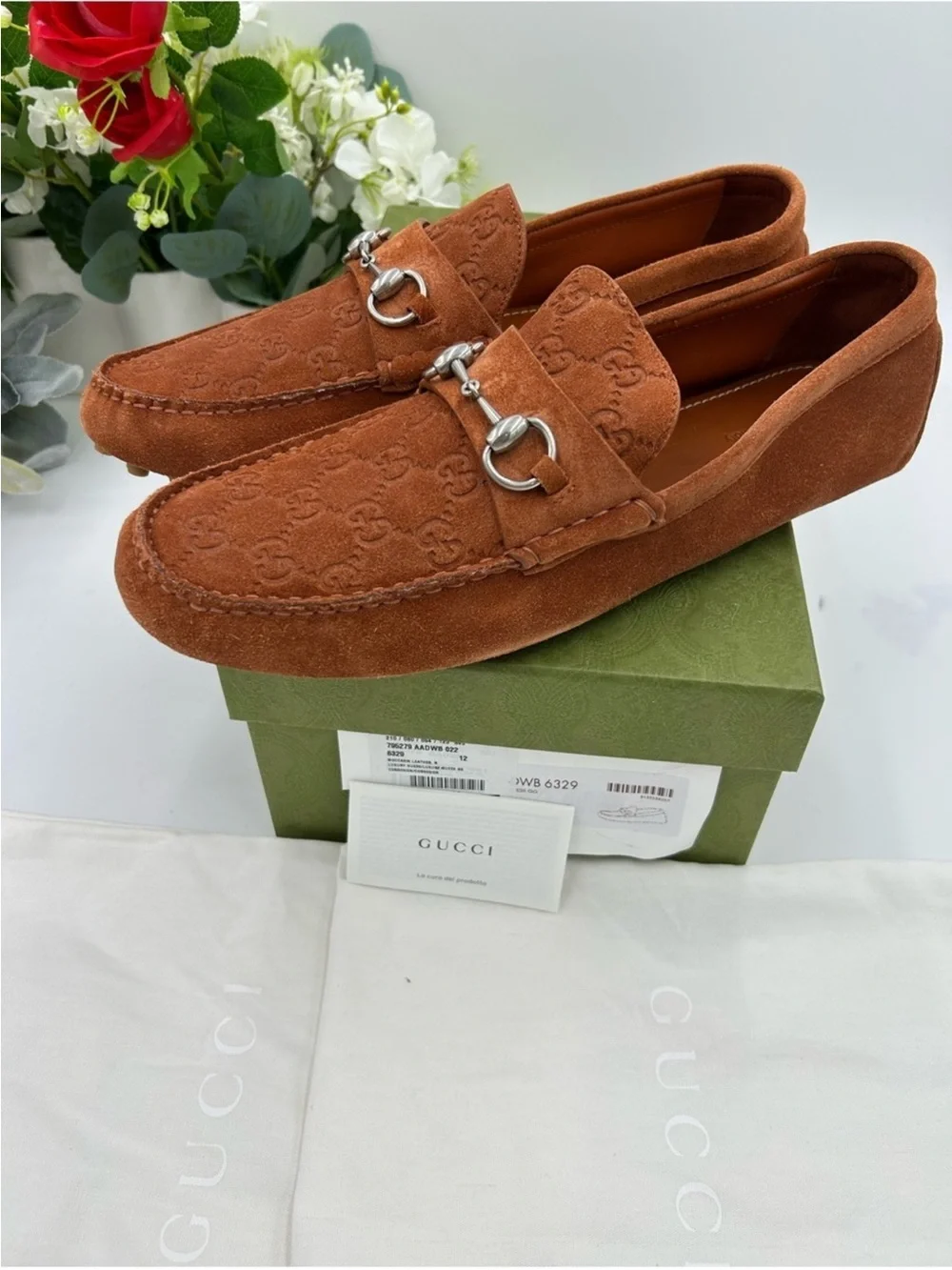 Men’s Gucci JORDY horse bit suede loafer size 12 it’s 12.5 US made in Italy